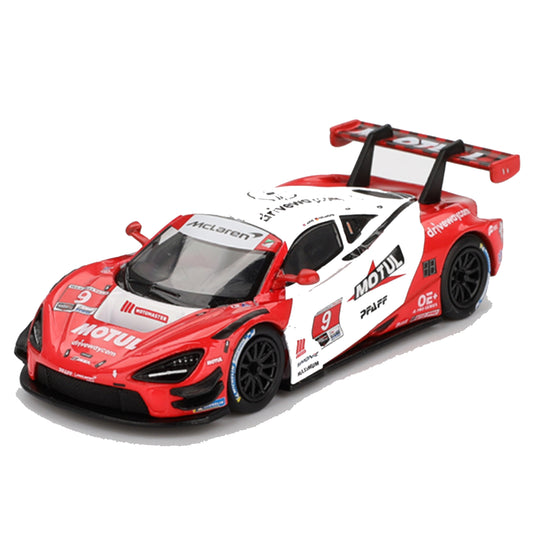 MINI GT McLaren 720S GT3 Evo #9 Pfaff Motorsports 2024 IMSA Laguna Seca – 1:64 Diecast Model Car