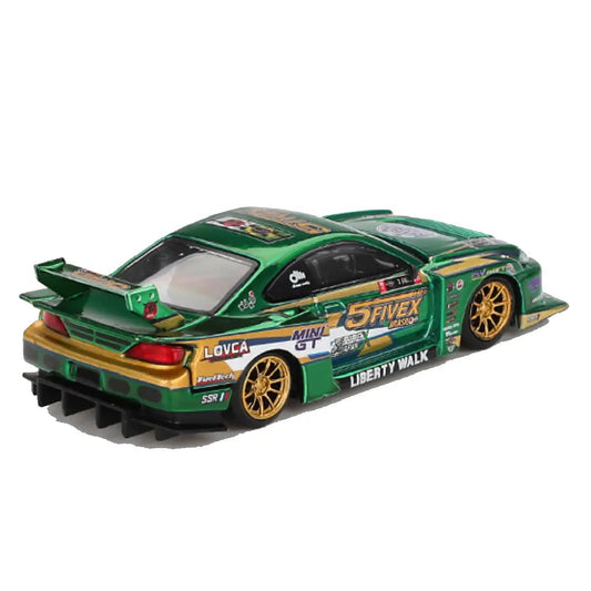 MINI GT #858 Nissan Silvia S15 LB-Super Silhouette LBWK 2024 Fausto Racing – 1:64 Diecast Model Car