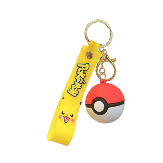 Poke ball Silicone Keychain
