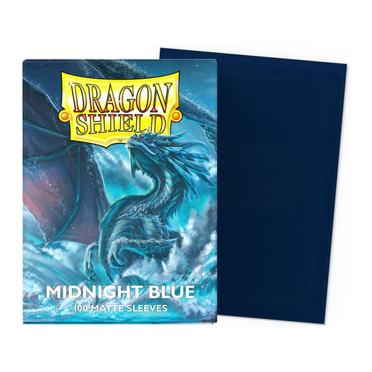 Dragon Shield | Standard Size Card Matte Sleeves | 100 CT - Smooth & Tough Premium TCG Sleeves Midnight Blue