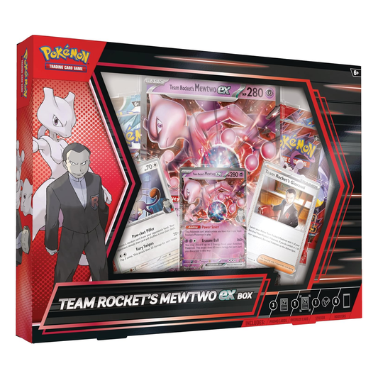 Pokemon TCG: Team Rocket’s Mewtwo ex Box - 4 Packs, Promos