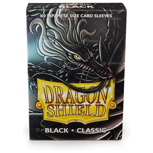 Arcane Tinmen Dragon Shield Japanese Size Card Sleeves – Black 60CT