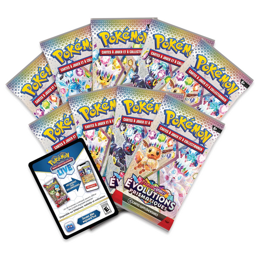Pokemon Scarlet & Purple Elite Trainer Set - Prismatic Evolutions of The Pokemon TCG (1 Fully Illustrated Promo Card, 9 Booster Packs & Premium Game Accessories)