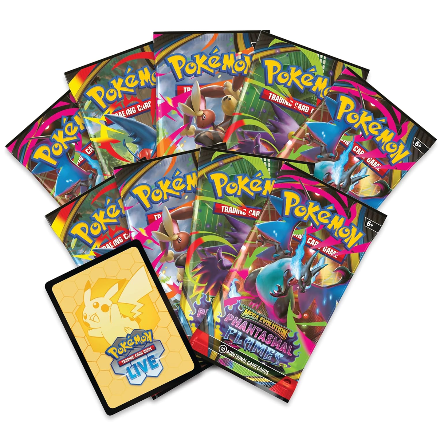 Pokémon TCG Mega Evolution: Phantasmal Flames Elite Trainer Box Official Pokémon Trading Card Game Set (English Version)