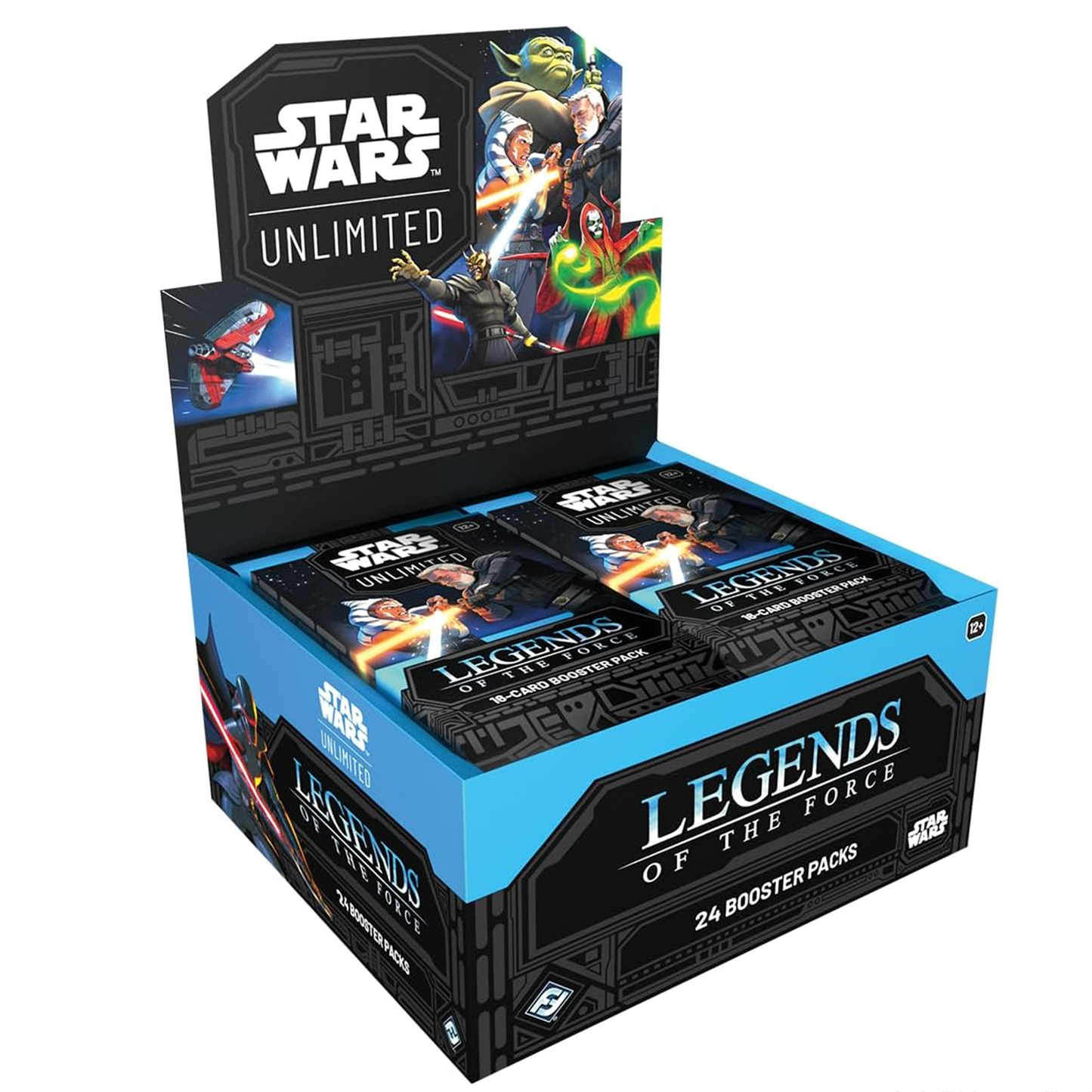 Asmodee Star Wars: Unlimited TCG Legends of The Force Booster Display - 24 Booster Packs Featuring Jedi, Sith & Iconic Characters, Ages 12+, 2+ Players, 20 Minute Playtime