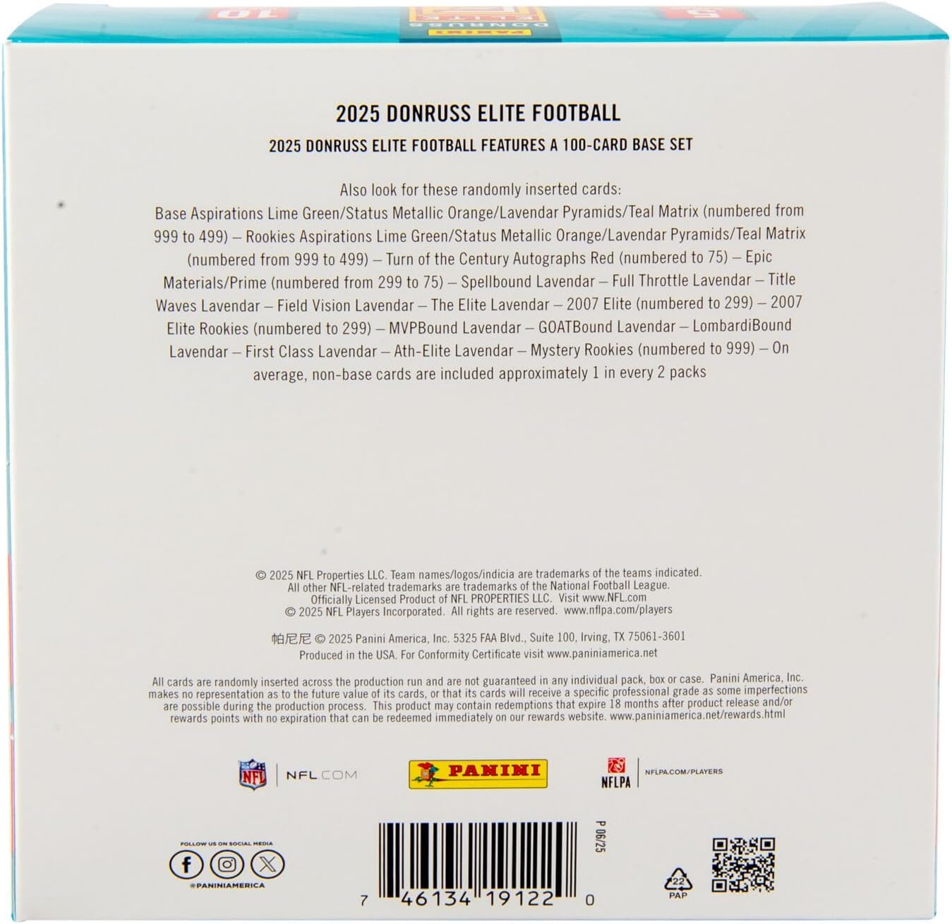 2025 Panini Donruss Elite Football Trading Cards Mega Box