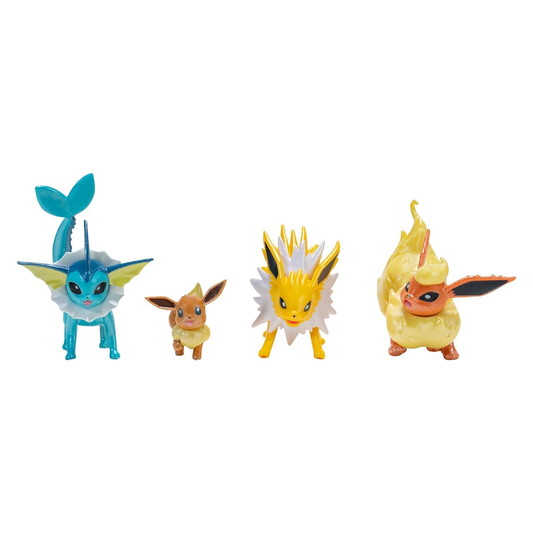 Jolteon, Vaporeon, and Flareon Battle Figures