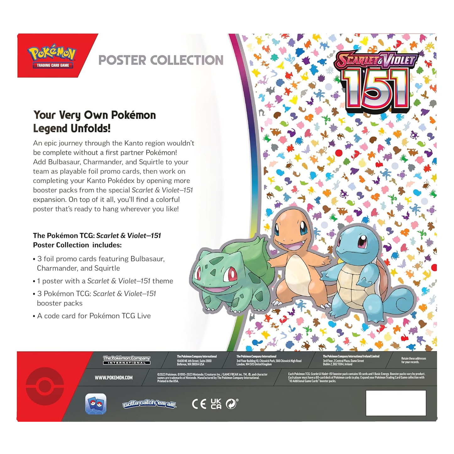 Pokemon TCG Scarlet & Violet 3.5 Pokemon 151 Poster Collection