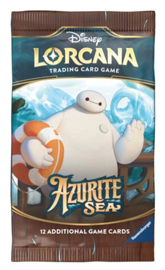 Disney Lorcana Azurite Sea trading card booster pack