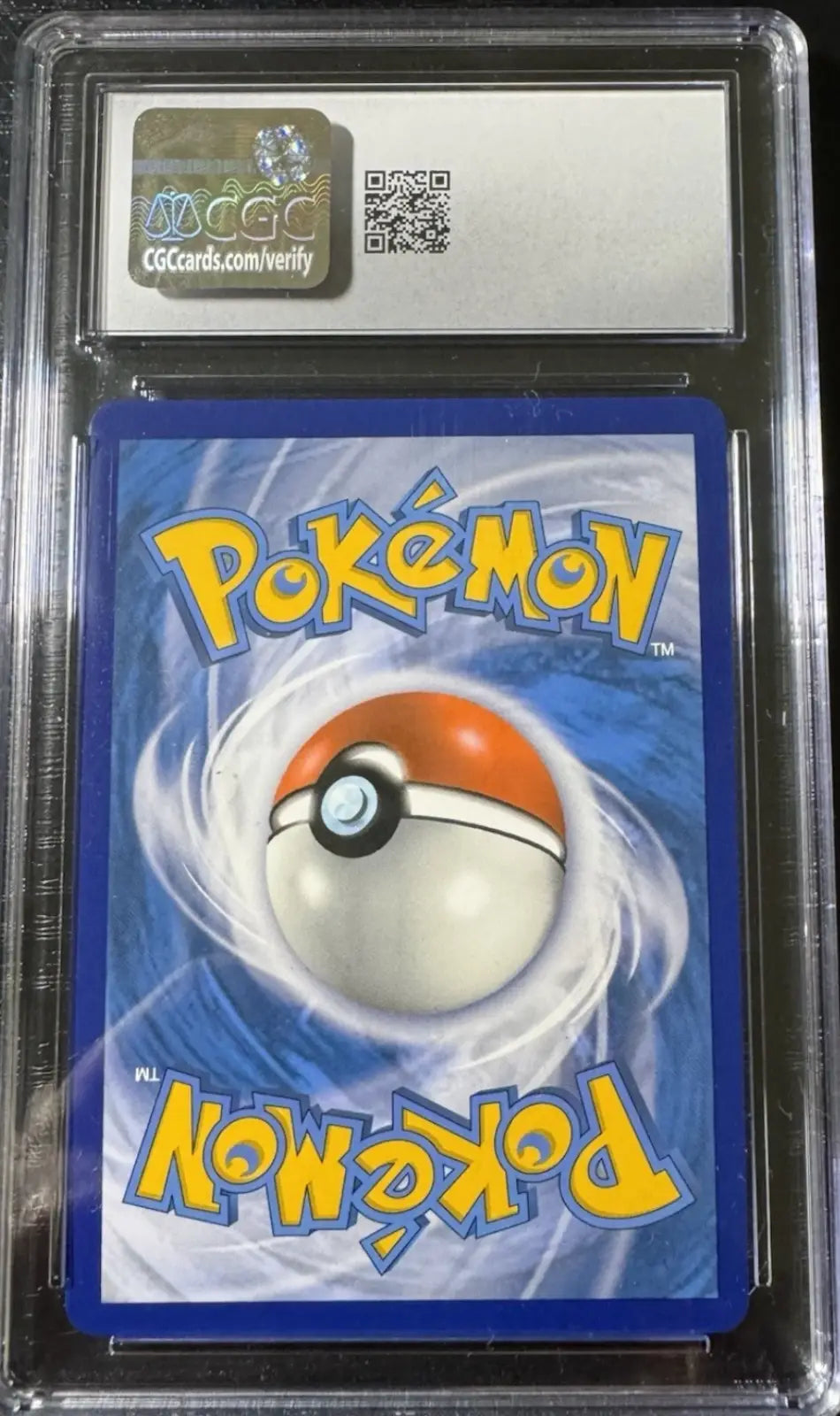 Pokémon trading card in protective case with CGC logo