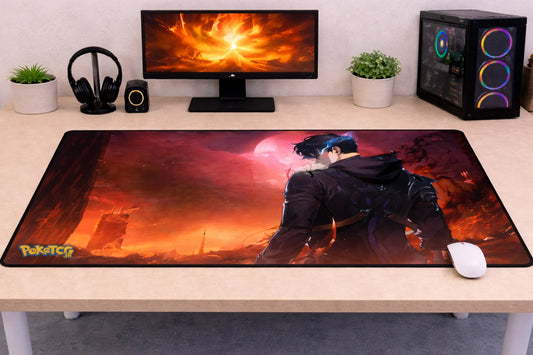Solo Leveling "Shadow Monarch" XXL Gaming Mousepad – 24" x 12" Aesthetic Desk Mat- Poketcg.in