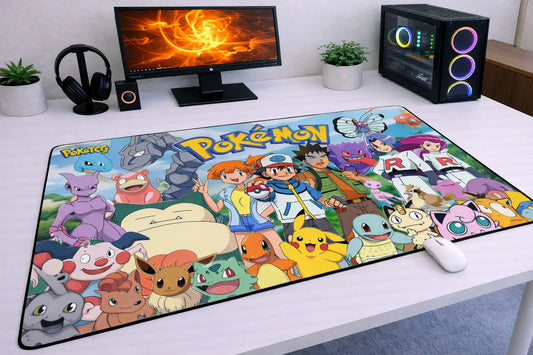 Pokémon "Kanto Classics" XXL Gaming Mousepad – 24" x 12" Aesthetic Desk Mat- Poketcg.in