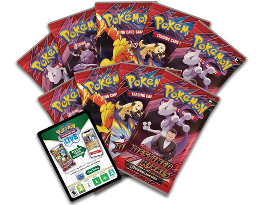 Collection of Pokémon trading card game packs on a white background