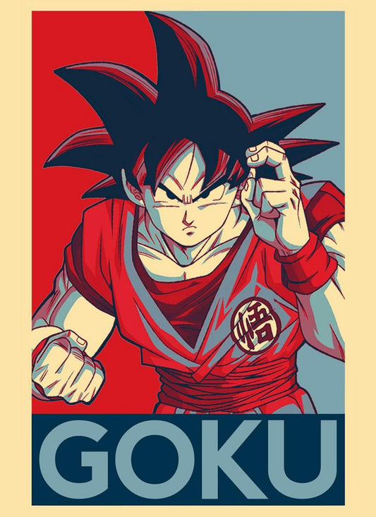 Dragon Ball Goku Minimalist Retro Art Poster Anime Wall Decor - PokeTCG