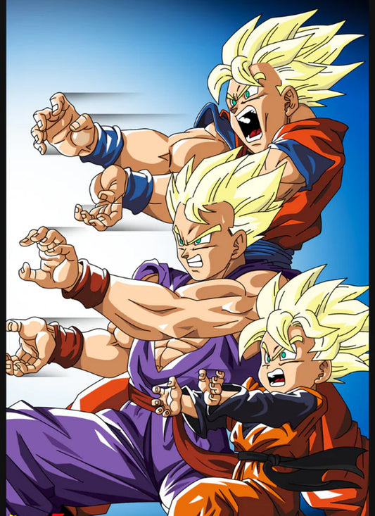 Dragon Ball Z Father Son Kamehameha Poster - PokeTCG