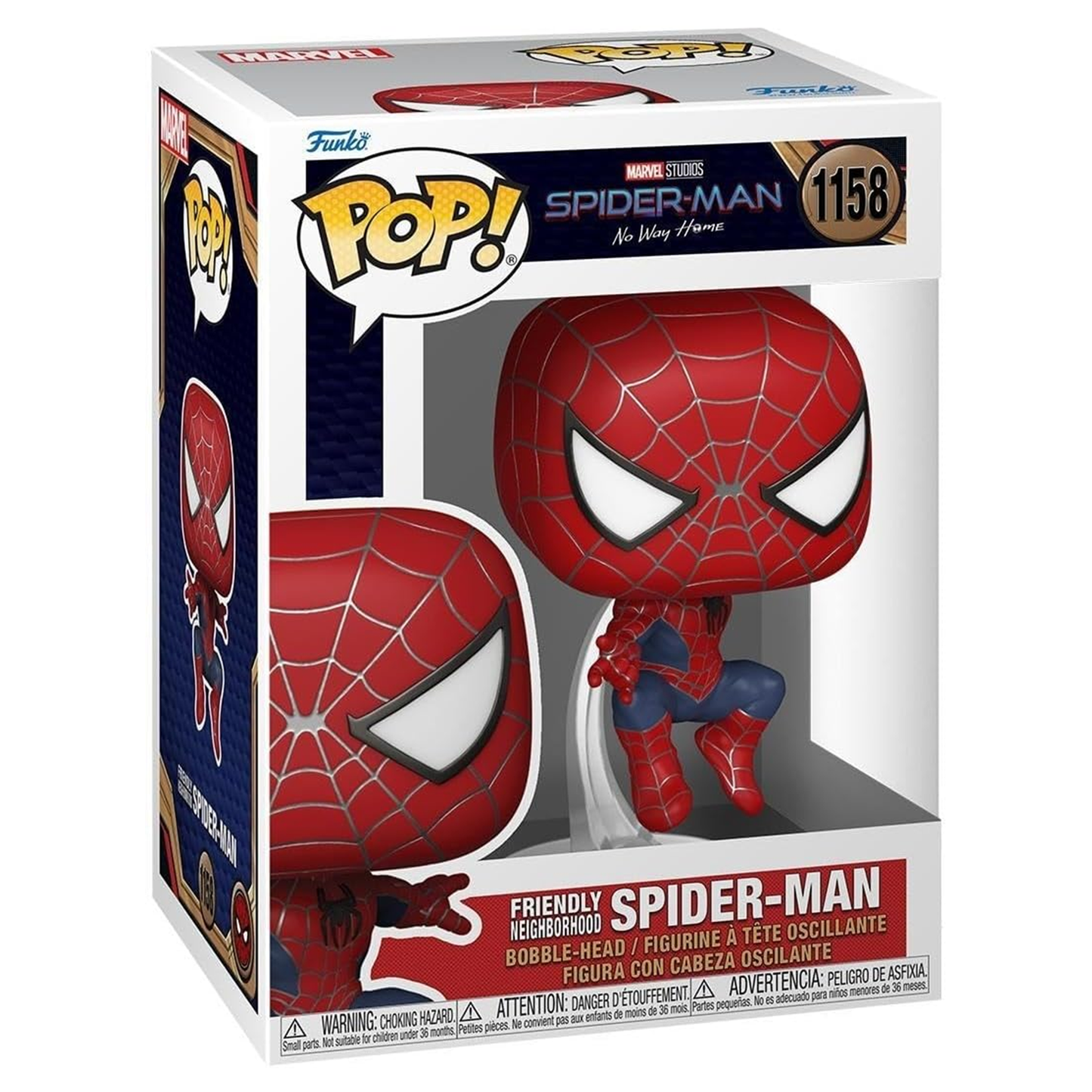 Funko Pop! Spider-Man figure in packaging with Marvel branding