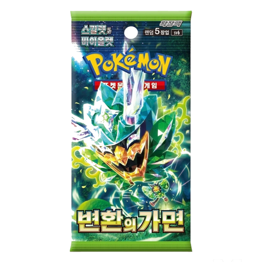 Pokémon TCG Scarlet & Violet Mask of Change Booster Pack Korean Version – Official sealed expansion pack from Poketcg.in