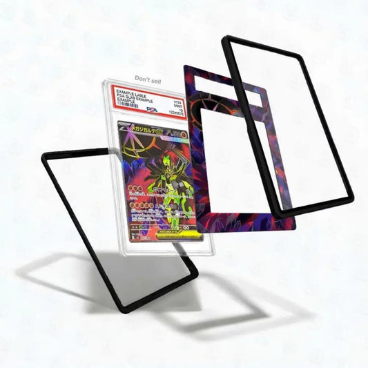 Card with protective sleeves on a white background