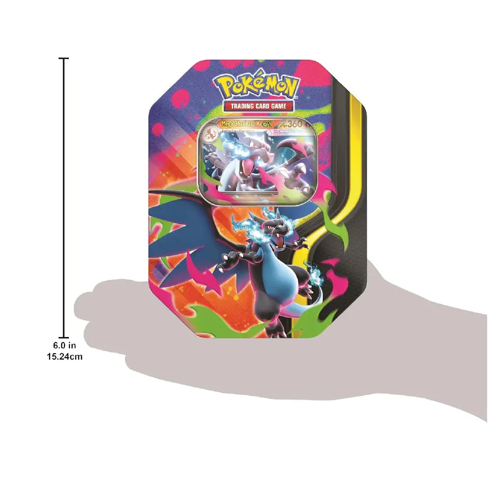 Pokémon TCG Mega Charizard ex Tin Collectionn blue