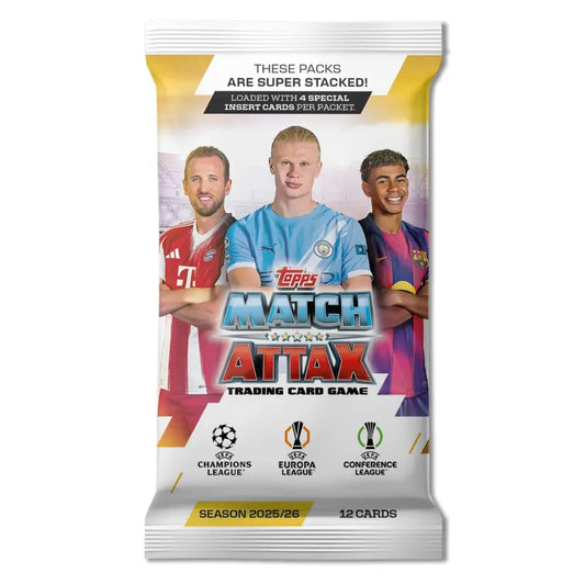 Topps UCC Match Attax 2025/26 Full Box 32 Packs Factory Sealed Football Cards