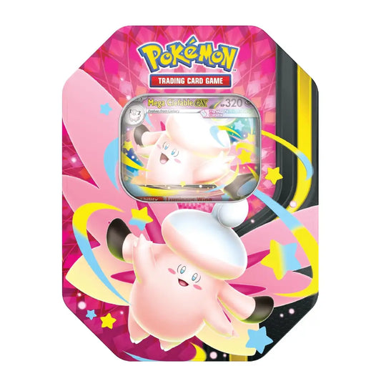 Pokémon TCG Mega Clefable ex Moonlit Tin - 4 Booster Packs | Rip & Ship