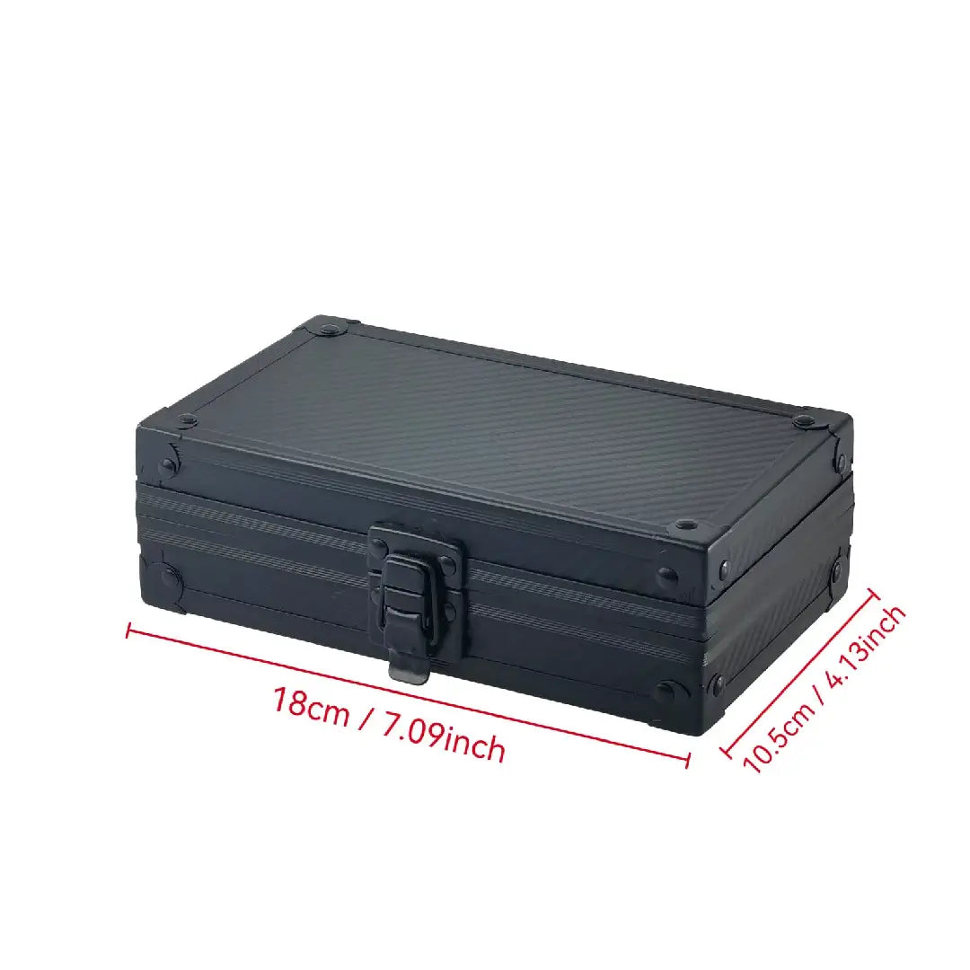 Carbon Fiber Trading Card Storage Case with Removable Dividers for PSA BGS CGC Graded Slabs