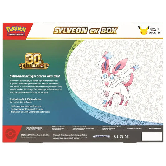 Pokémon TCG 30th Celebration Sylveon ex Box Pokémon Trading Card Game Collectible