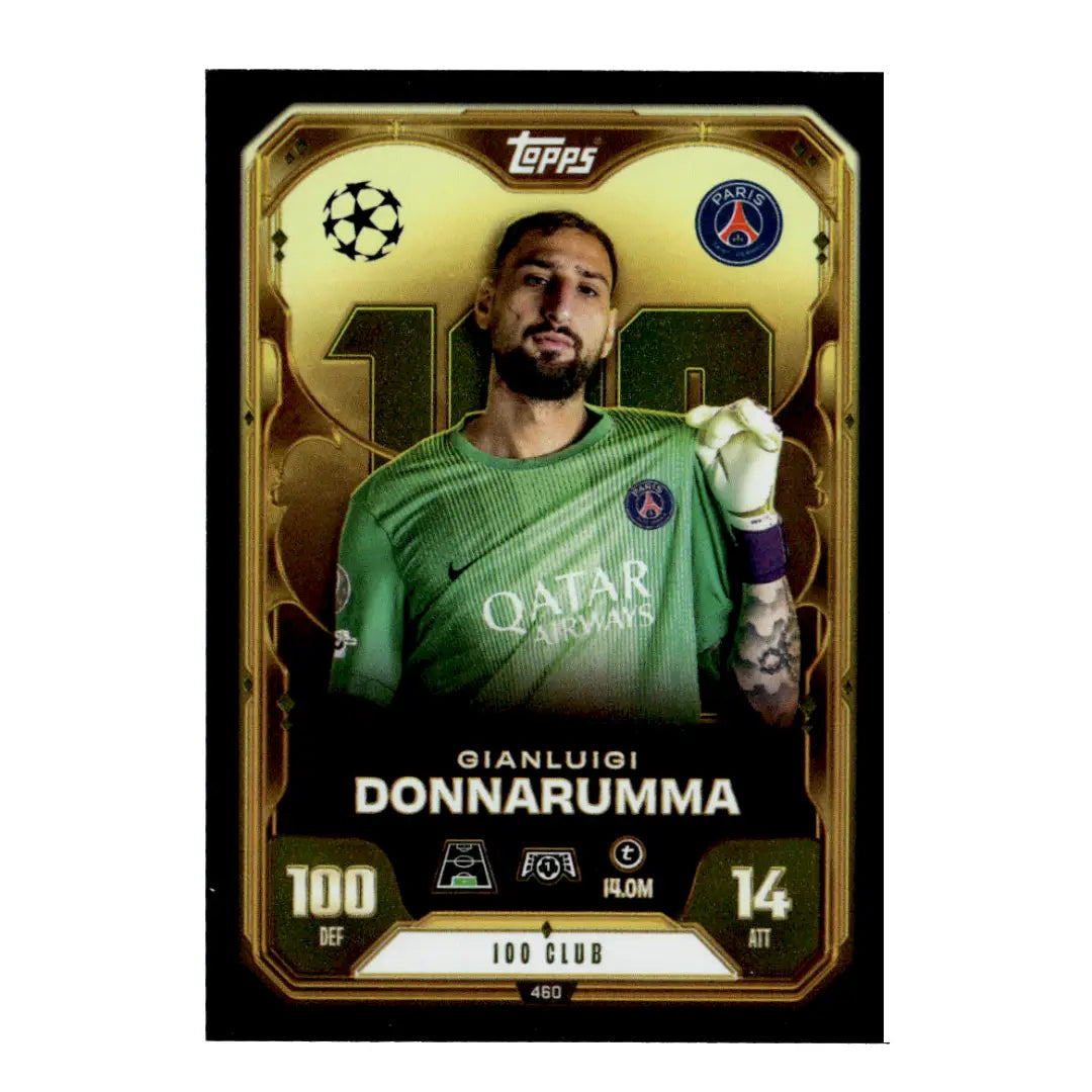 Topps Match Attax Gianluigi Donnarumma No. 460 Football Trading Card
