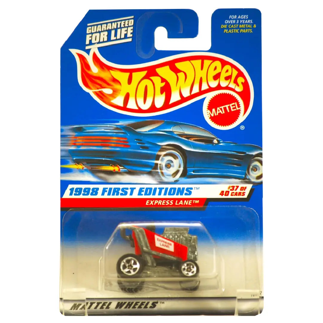 Hot Wheels Express Lane 1998 First Editions 37/40 Old Card Art – 1:64 Diecast Car