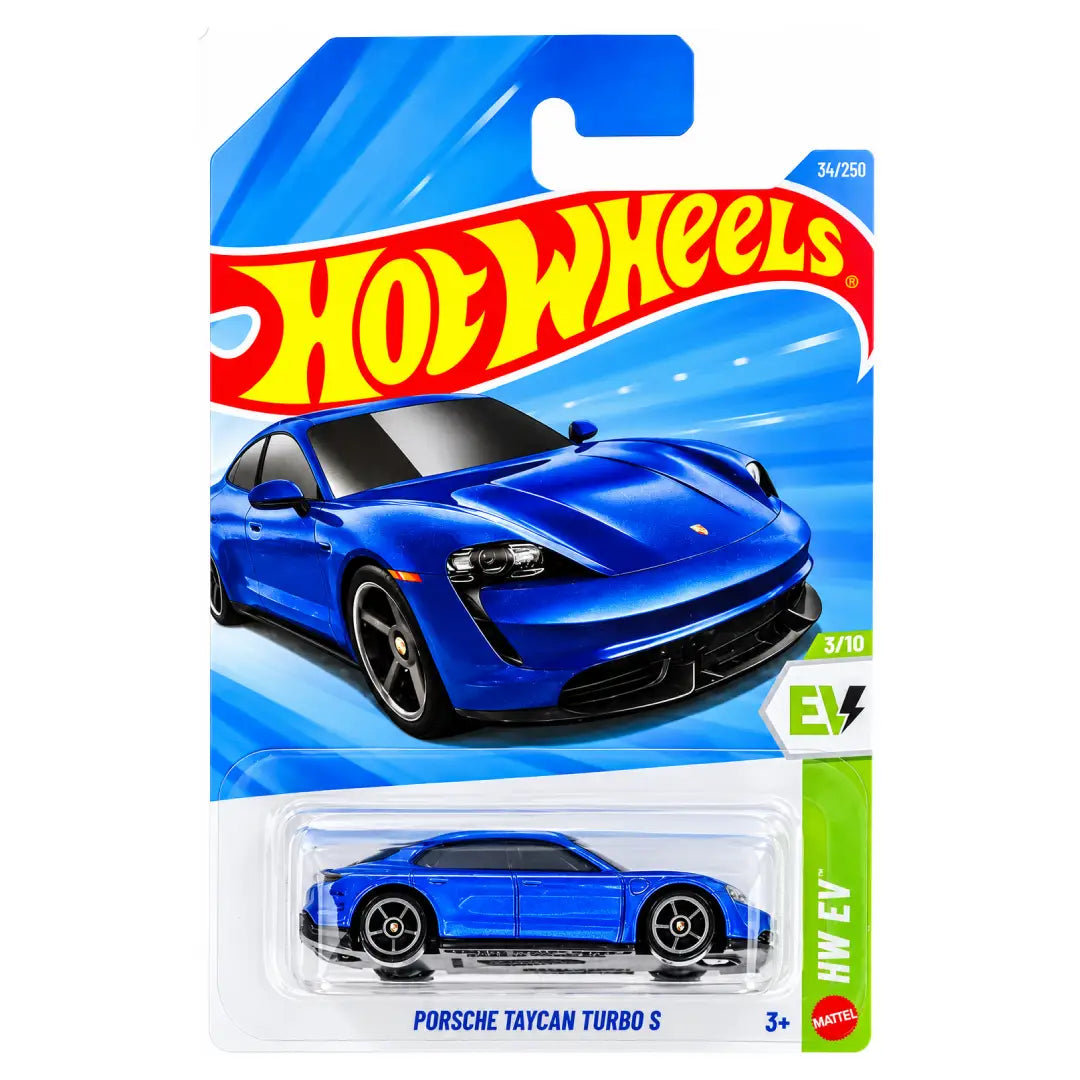 Hot Wheels Porsche Taycan Turbo S Imported Mainline – 1:64 Diecast Electric Sports Car