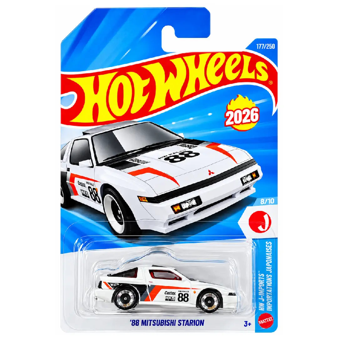 Hot Wheels '88 Mitsubishi Starion 2026 HW J-Imports 177/250 – 1:64 Diecast Car