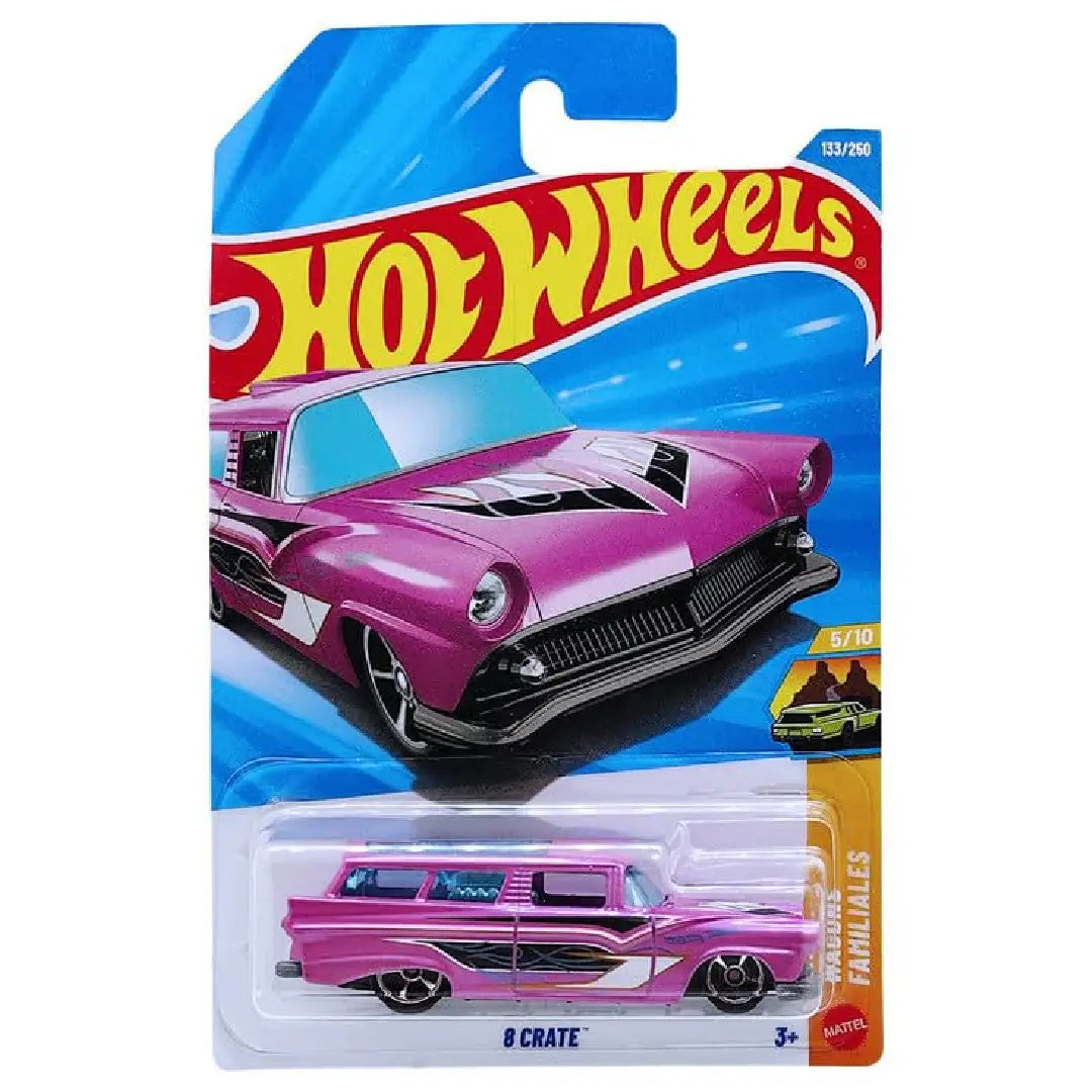 Hot Wheels 8 Crate Pink HW Wagons 133/250 – 1:64 Diecast Car