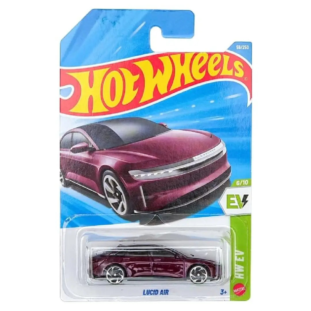 Hot Wheels Lucid Air Wine Red HW EV 6/10 JJJ28 1:64