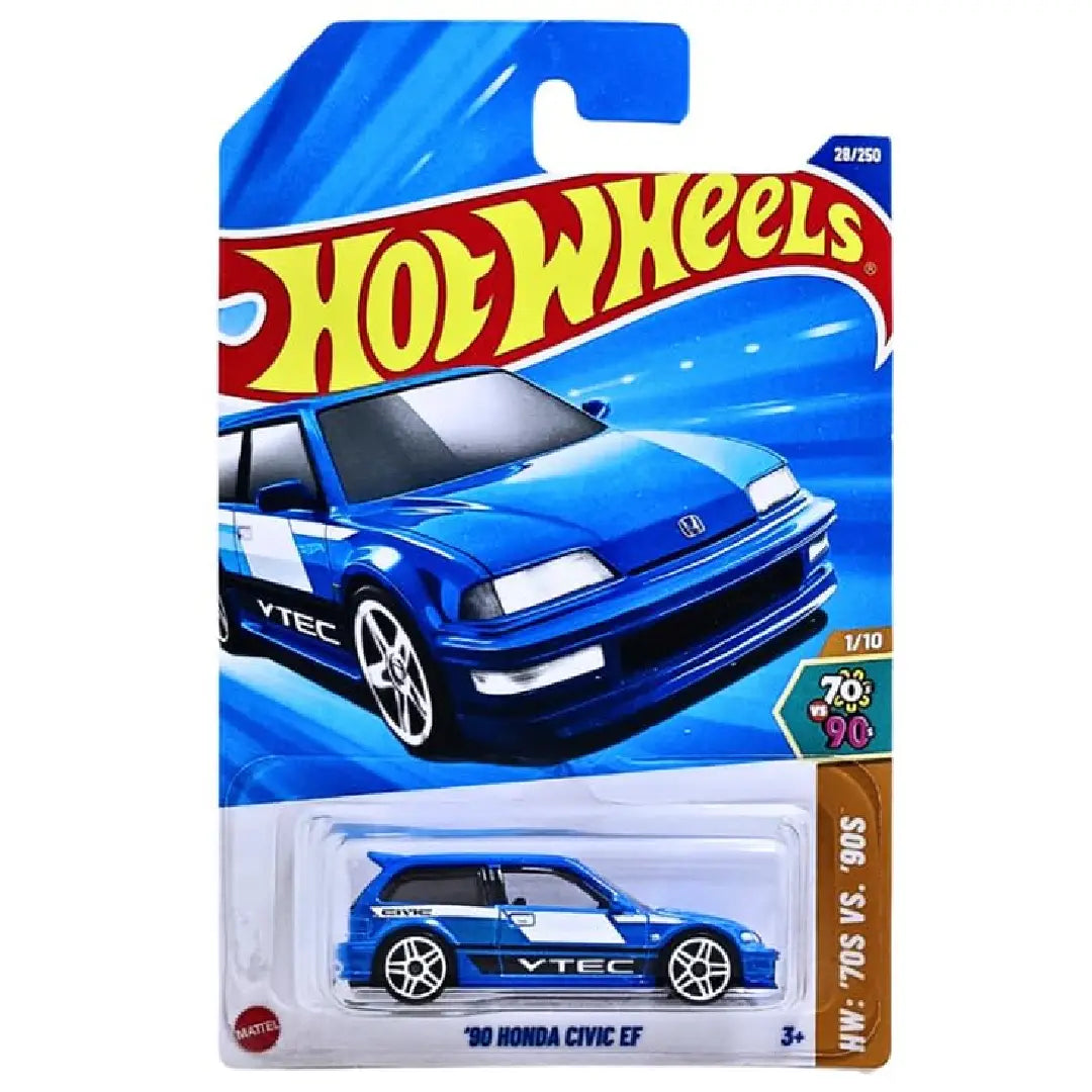 Hot Wheels '90 Honda Civic EF Blue HW '70s vs. '90s 1:64