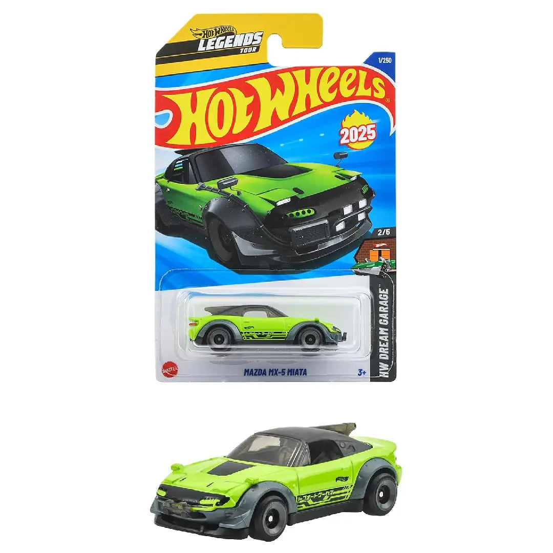 Hot Wheels Mazda MX-5 Miata Green HW Dream Garage 1/250 1:64