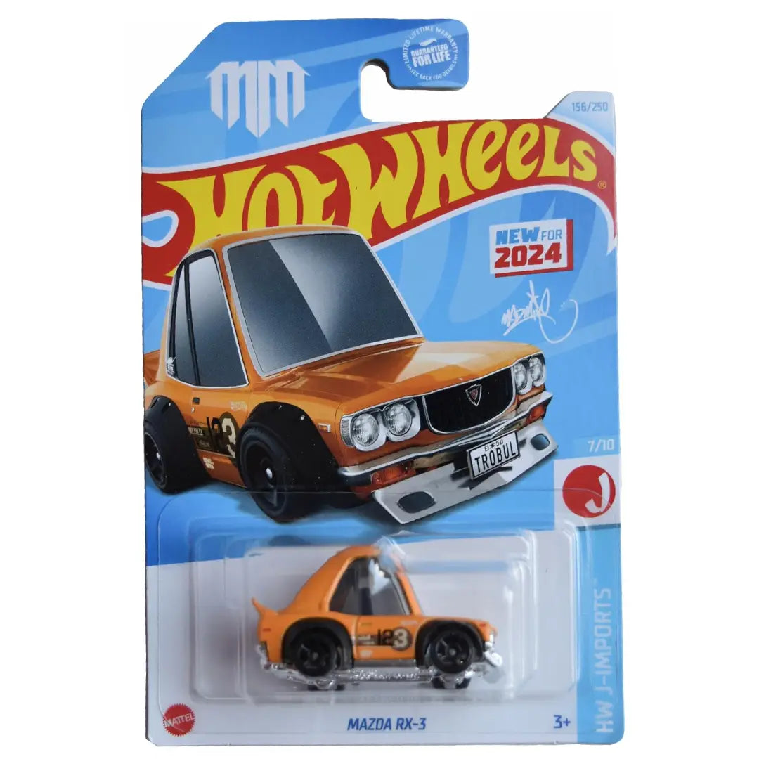 Hot Wheels Mazda RX-3 Orange HW J-Imports 156/250 1:64