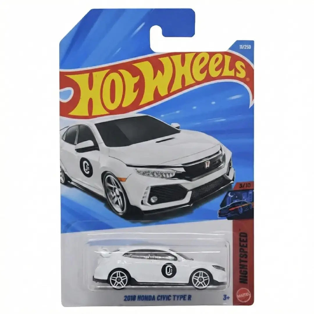 Hot Wheels 2018 Honda Civic Type R White Night Speed 11/250 1:64