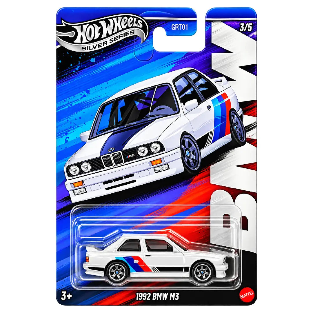 Hot Wheels Silver Series 1992 BMW M3 White 3/5 GRT01 1:64