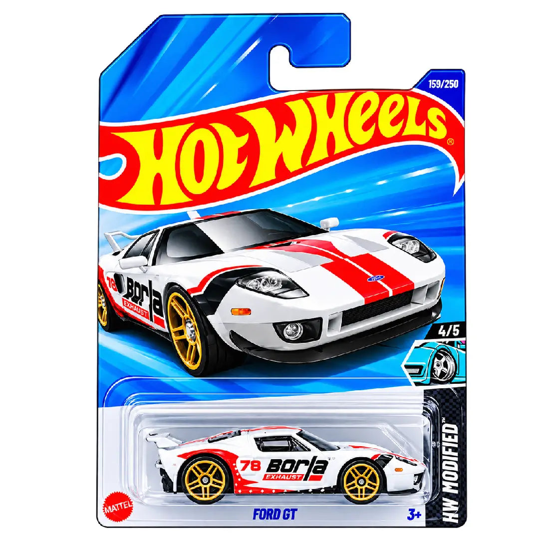 Hot Wheels Ford GT White Borla Racing HW Modified 139/250 1:64 Diecast