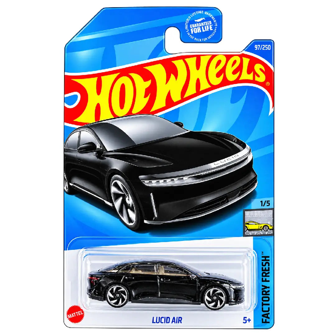 Hot Wheels Lucid Air Black Factory Fresh 1/5 97/250 1:64 Diecast