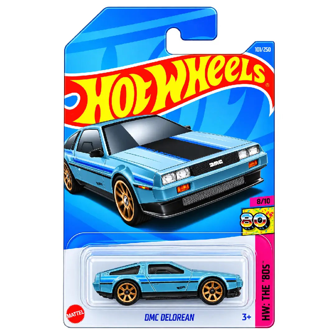 Hot Wheels DMC DeLorean Metallic Blue HW The '80s 8/10 101/250 1:64 Diecast