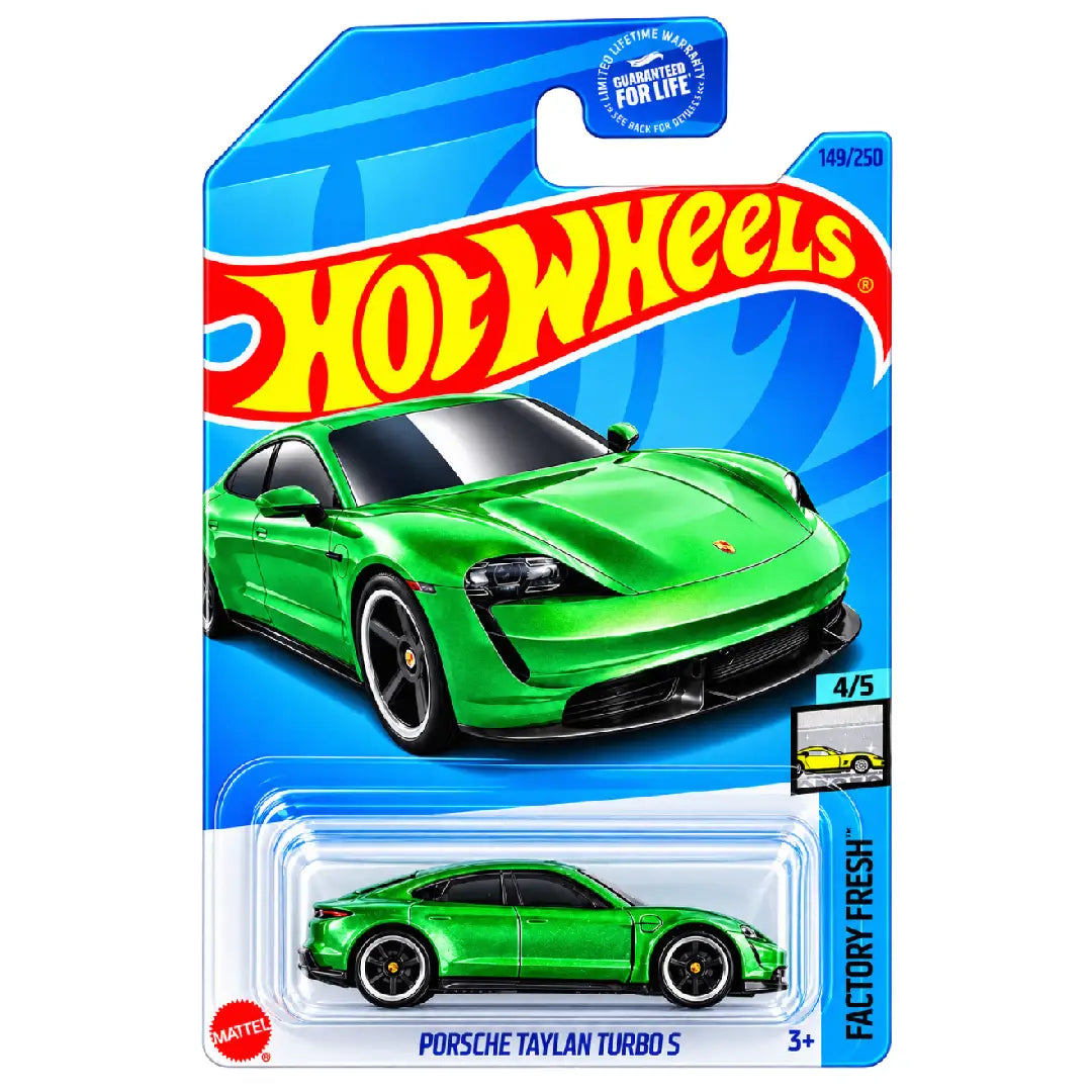 Hot Wheels Porsche Taycan Turbo S Green Factory Fresh 149/250 1:64 Diecast