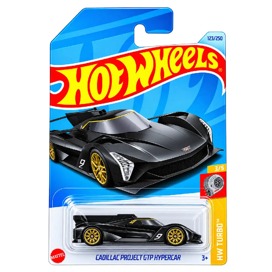 Hot Wheels Cadillac Project GTP Hypercar Black HW Turbo 3/5 123/250 1:64 Diecast