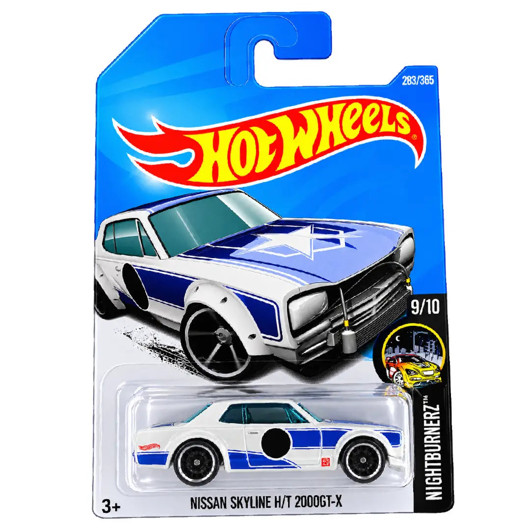 Hot Wheels Nissan Skyline H/T 2000GT-X White Nightburnerz 283/365 1:64 Diecast