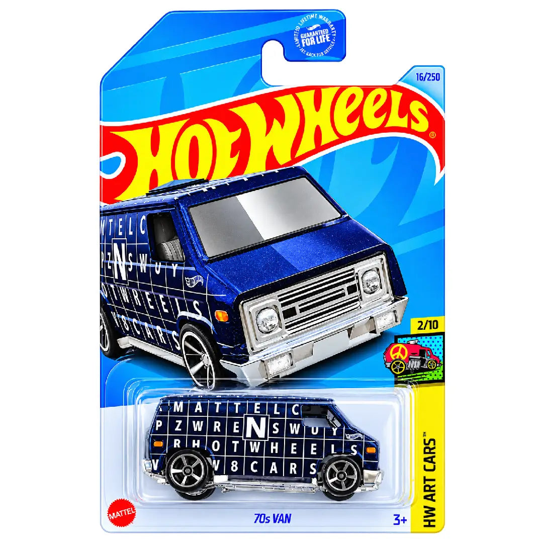 Hot Wheels 70s Van Dark Blue HW Art Cars 2/10 16/250 1:64 Diecast