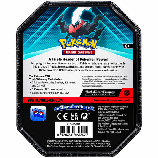 Pokémon TCG Darkrai Triple Whammy Collector Tin – New Sealed