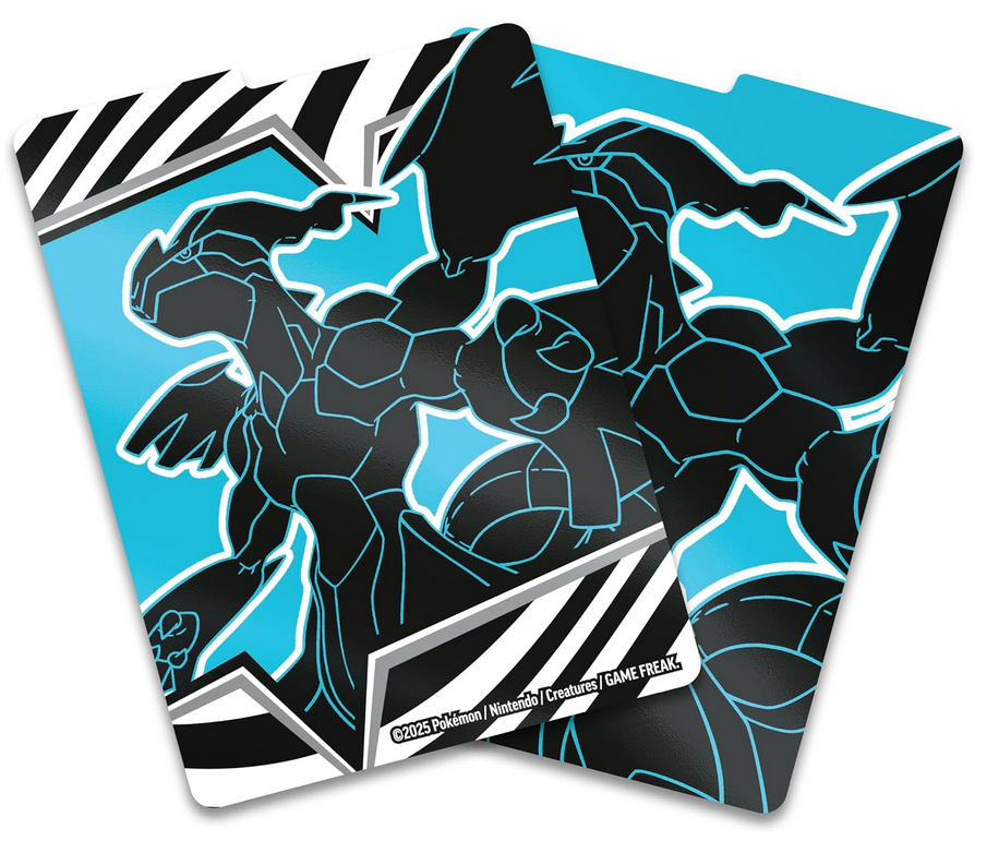 Pokémon card with a black and blue design on a white background