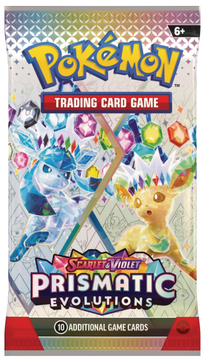 Pokémon trading card game pack featuring Prismatic Evolutions theme