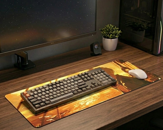 Sanji Sunset Vibes Mousepad Anime Desk Mat XL One Piece Golden Hour Gaming Mouse Pad Aesthetic - PokeTCG