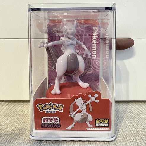 Summon the playful spirit of Mewtwo with this original Pokémon anime blind box figure. Packed with charm and housed in an acrylic display case — a spooky-cute collectible for every fan.
